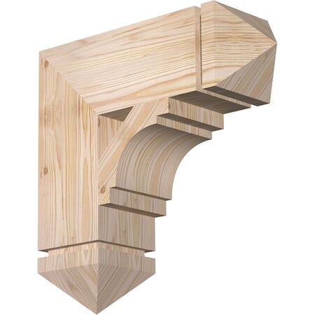 Merced Arts & Crafts Smooth Bracket, Douglas Fir, 5 1/2W X 18D X 18H